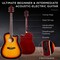 Best Choice Products Beginner Acoustic Electric Guitar Starter Set 41in w/ Wood Cutaway Design, Gig Bag